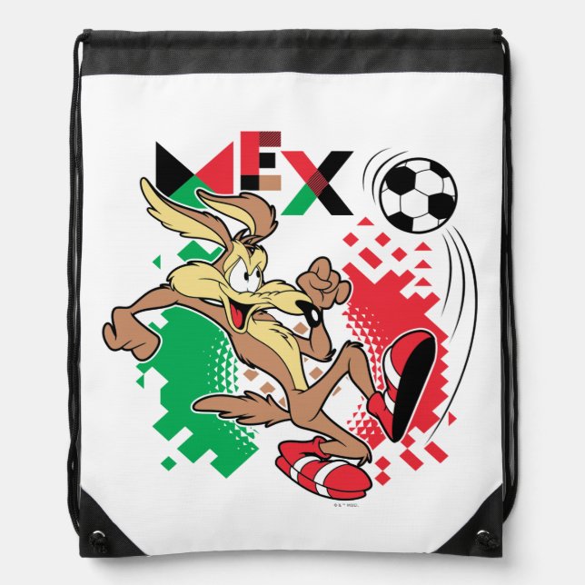 WILE E. COYOTE™ Team Mexico Soccer Graphic Drawstring Bag (Front)