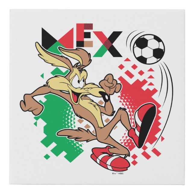 WILE E. COYOTE™ Team Mexico Soccer Graphic Faux Canvas Print (Front)