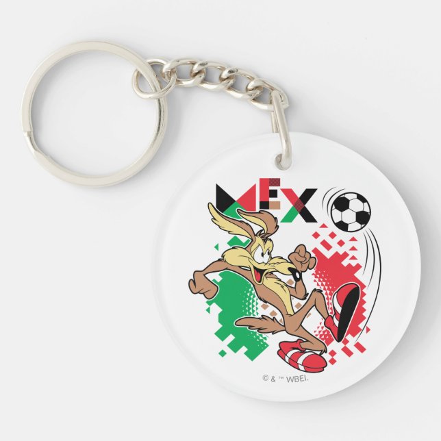 WILE E. COYOTE™ Team Mexico Soccer Graphic Keychain (Front)