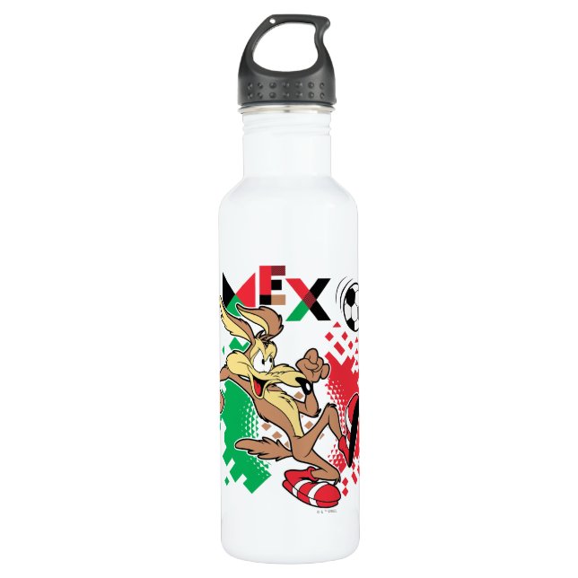 WILE E. COYOTE™ Team Mexico Soccer Graphic Stainless Steel Water Bottle (Front)