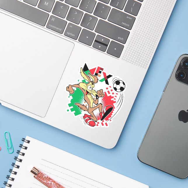 WILE E. COYOTE™ Team Mexico Soccer Graphic Sticker (Laptop w/ iPhone)