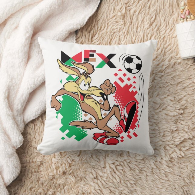 WILE E. COYOTE™ Team Mexico Soccer Graphic Throw Pillow (Blanket)
