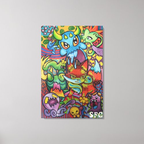 Wiley Ways Of The World by Squid Fear City 75 Canvas Print