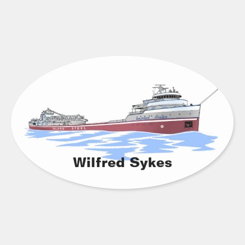 Wilfred Sykes self unloader Inland Oval Sticker