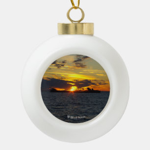 Wilfred Sykes sunset ball or snowflake ornament