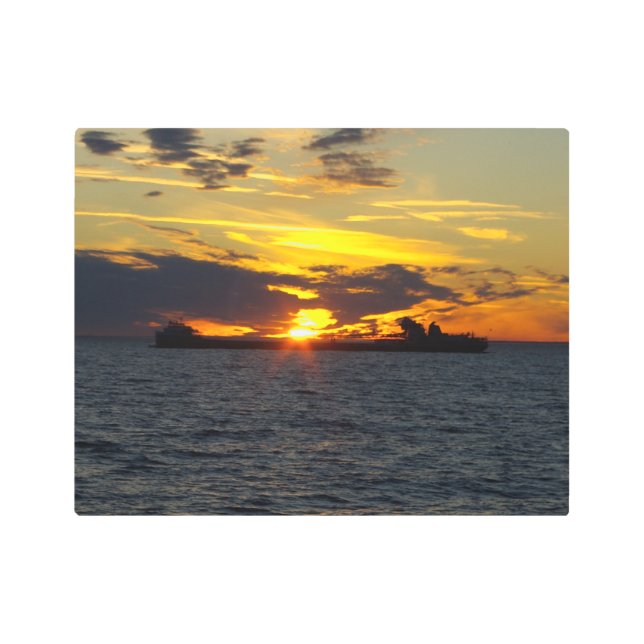 Wilfred Sykes sunset metallic wall art (Front)
