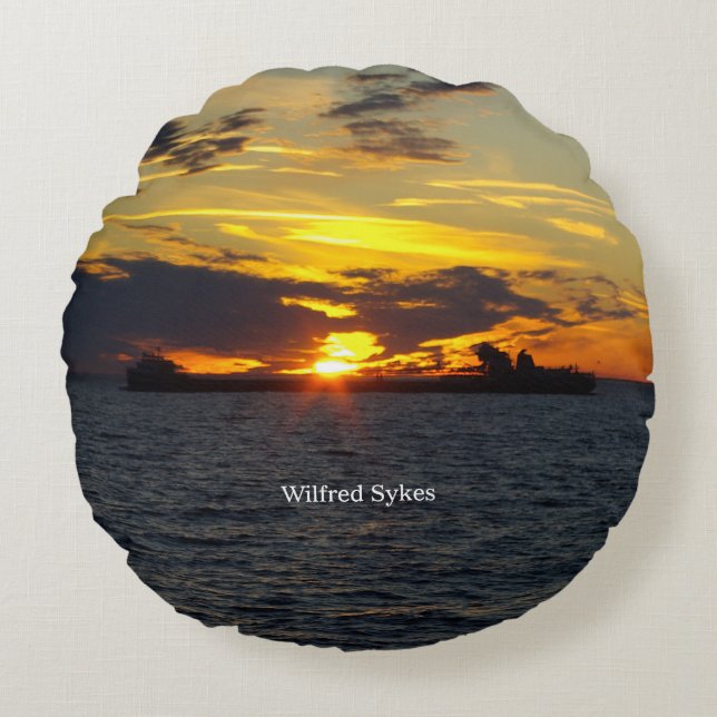 Wilfred Sykes sunset round pillow (Front)