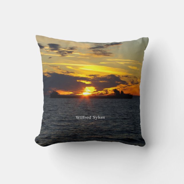 Wilfred Sykes sunset square pillow (Front)