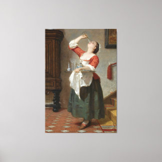 Wilhelm Amber - The Maid (1862) Canvas Print
