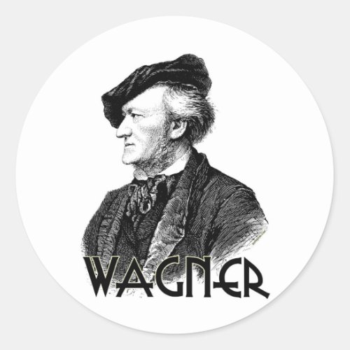 Wilhelm Richard Wagner Classic Round Sticker