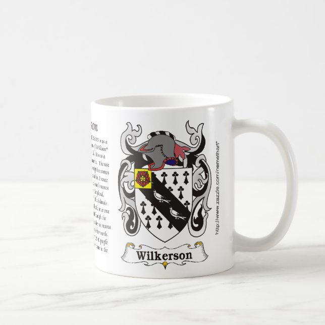 Wilkerson Family Coat of Arms mug (Right)