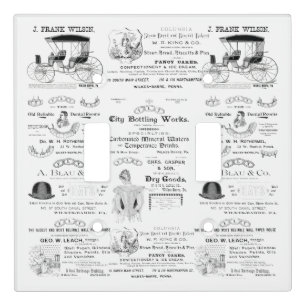 Wilkes-Barre Pennsylvania 1890's advertising Light Light Switch Cover