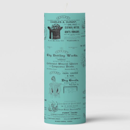 Wilkes_Barre Pennsylvania 1890s advertising   Pillar Candle