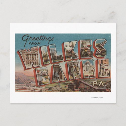 Wilkes_Barre Pennsylvania _ Large Letter Scenes Postcard