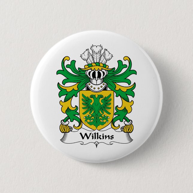 Wilkins Family Crest Pinback Button (Front)