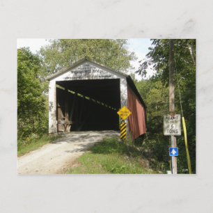 Wilkins Mill Bridge, Parke County,Indiana,Postcard Postcard