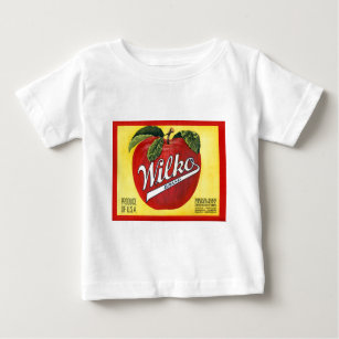 Wilko Brand Apples Vintage Label Baby T-Shirt
