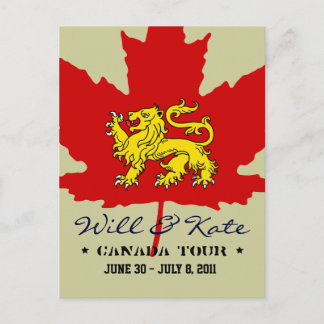 Will and Kate CANADA Tour Postcard