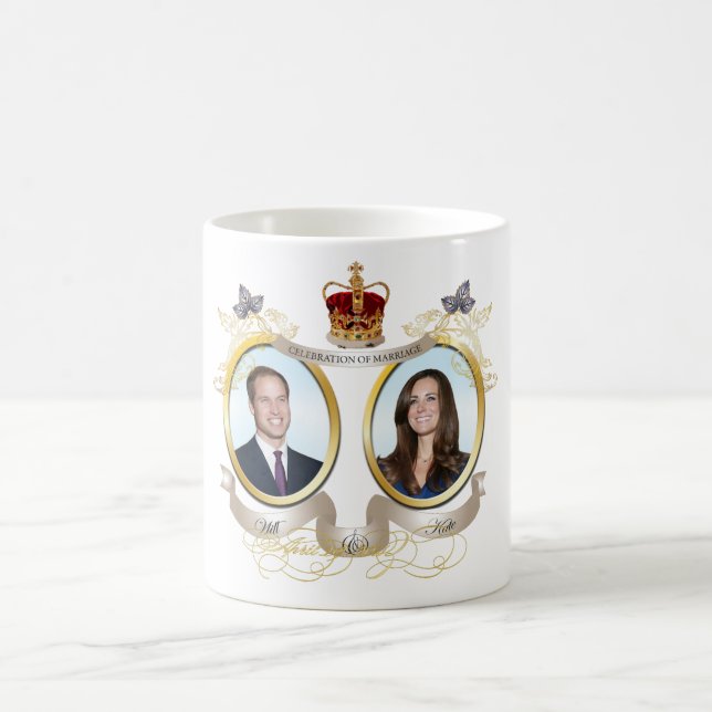 will and kate/DIY background color Coffee Mug (Center)