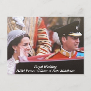 Will and Kate Royal Wedding Postcard