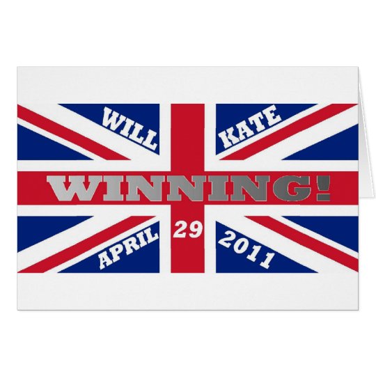 Will and Kate Winning Wedding Card
