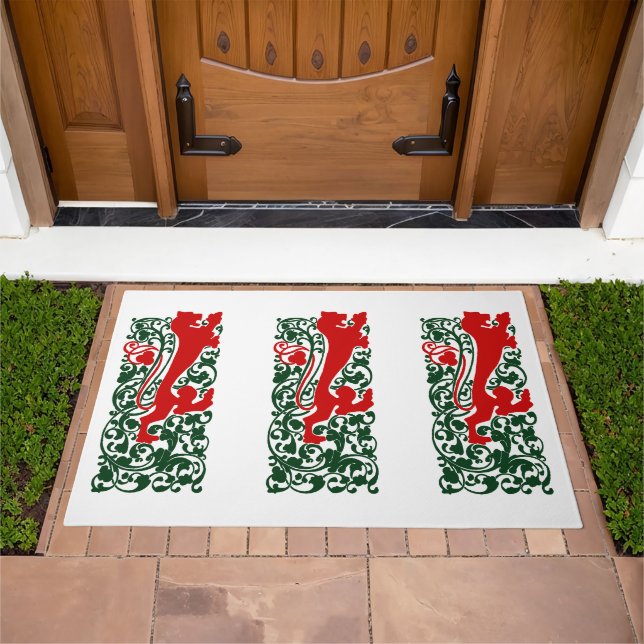 Will Bradley Heraldic Lion Doormat (Outdoor)