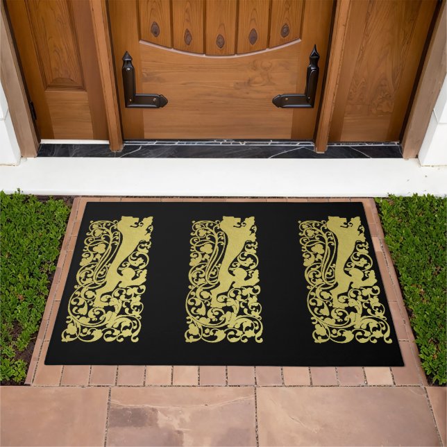 Will Bradley Heraldic Lion Doormat (Outdoor)