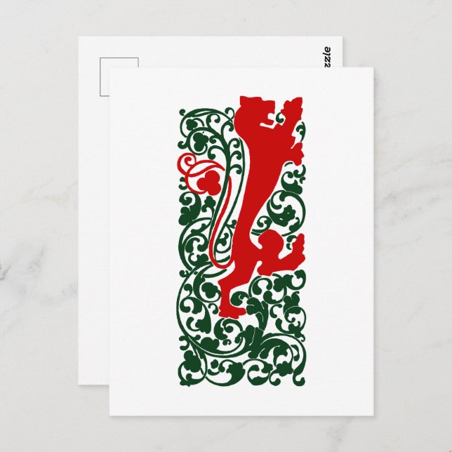 Will Bradley Heraldic Lion Postcard (Front/Back)