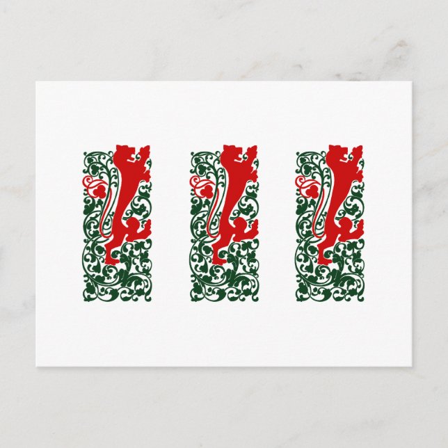 Will Bradley Heraldic Lion Postcard (Front)