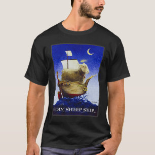 Will Bullas art print holy sheep ship T-Shirt