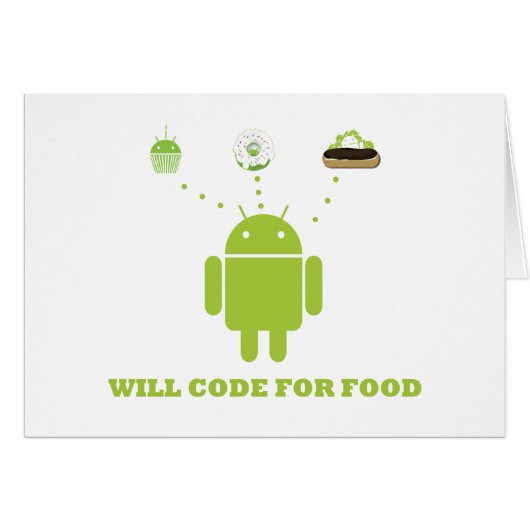 Will Code For Food (Android Software Developer) Cards (Front Horizontal)