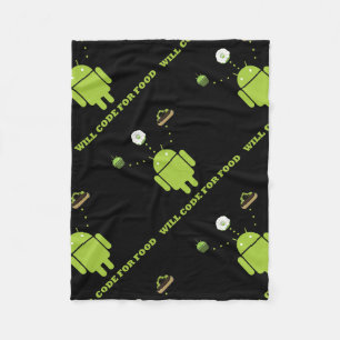Will Code For Food (Android Software Developer) Fleece Blanket