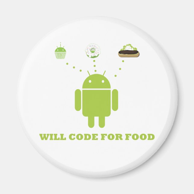Will Code For Food (Android Software Developer) Magnet (Front)