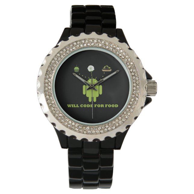 Will Code For Food (Android Software Developer) Watch (Front)