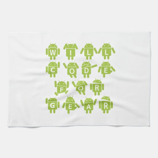 Will Code For Gear (Bugdroid Software Developer) Towel