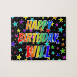 [ Thumbnail: "Will" First Name, Fun "Happy Birthday" Jigsaw Puzzle ]
