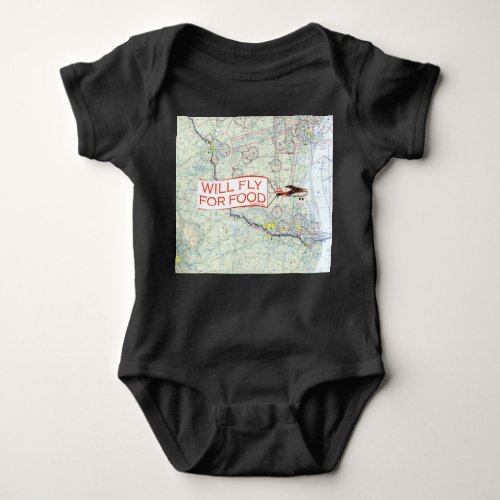 Will Fly for Food Baby Bodysuit