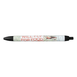 Will Fly for Food Pen (black ink)