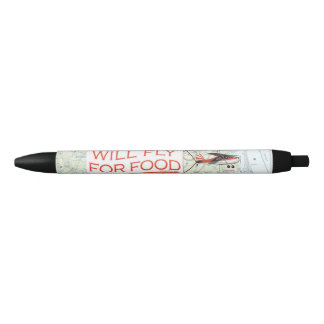 Will Fly for Food Pen (black ink)