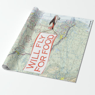 Will Fly for Food Wrapping Paper