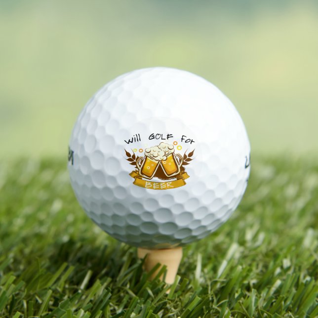 Will GOLF for beer | customizable Golf Balls (Insitu Tee)