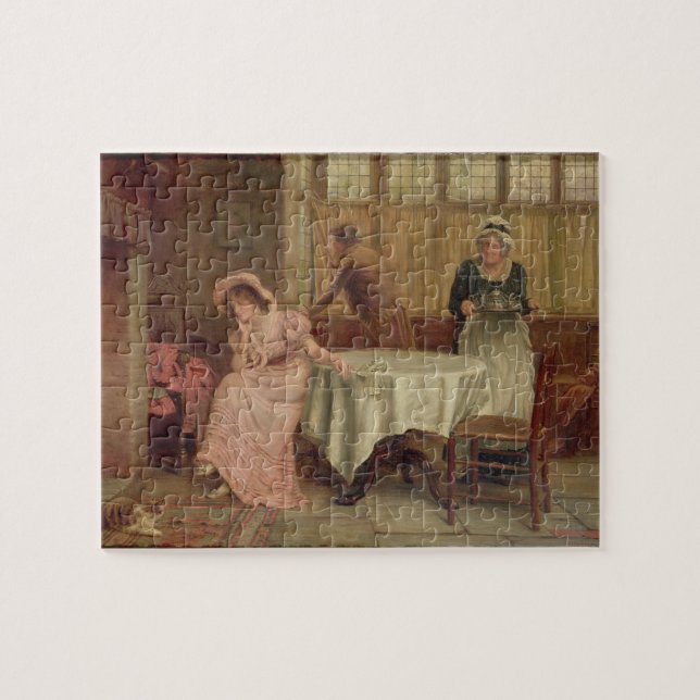 'Will He Come?' (oil on canvas) Jigsaw Puzzle (Horizontal)