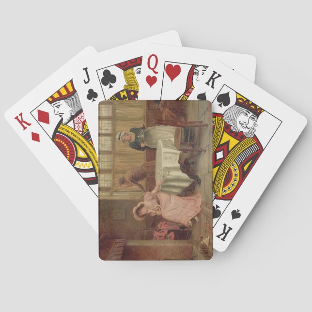 'Will He Come?' (oil on canvas) Poker Cards (Back)