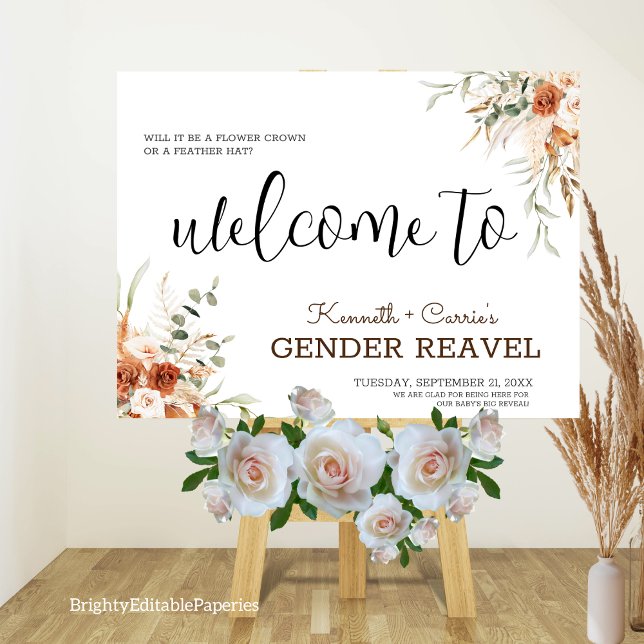Will It Be a Flower Crown Or A Feather Hat? Gender Poster (Creator Uploaded)