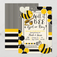 Will it BEE Baby Shower Gender Reveal Invitation