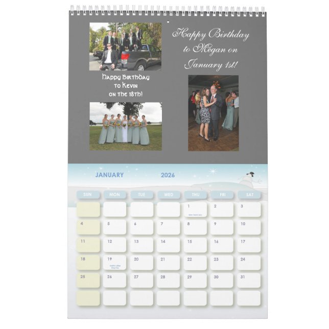 Will & Keri 2021 Keepsake Calendar (Jan 2026)