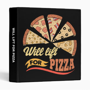Will Lift For Pizza - Funny Novelty Workout Binder