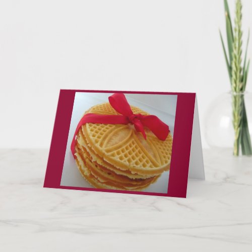 WILL LOVE YOU MORE THAN PIZZELLES FOREVER CARD