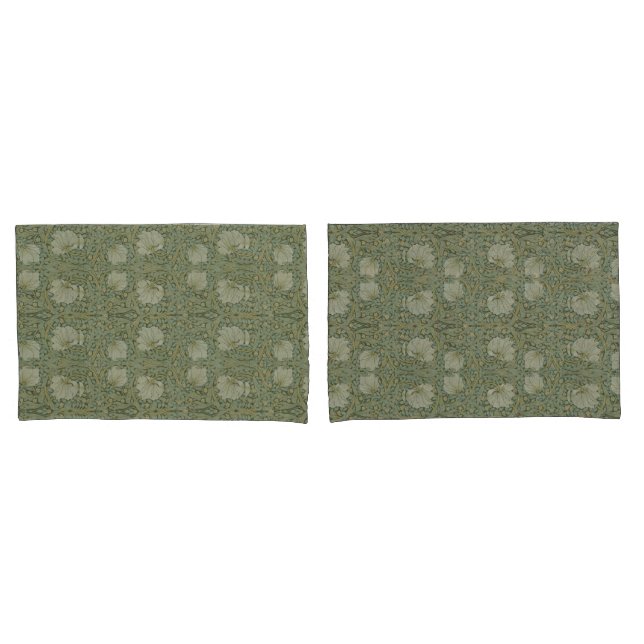 Will Morris Reversible  Pimpernel Strawberry Thief Pillow Case (Front-Set)