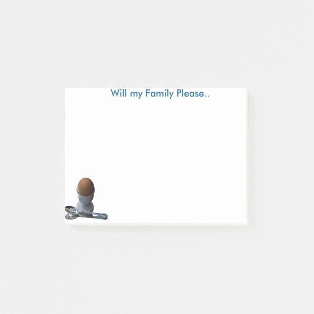 Will my Family Please Note ! (Front)